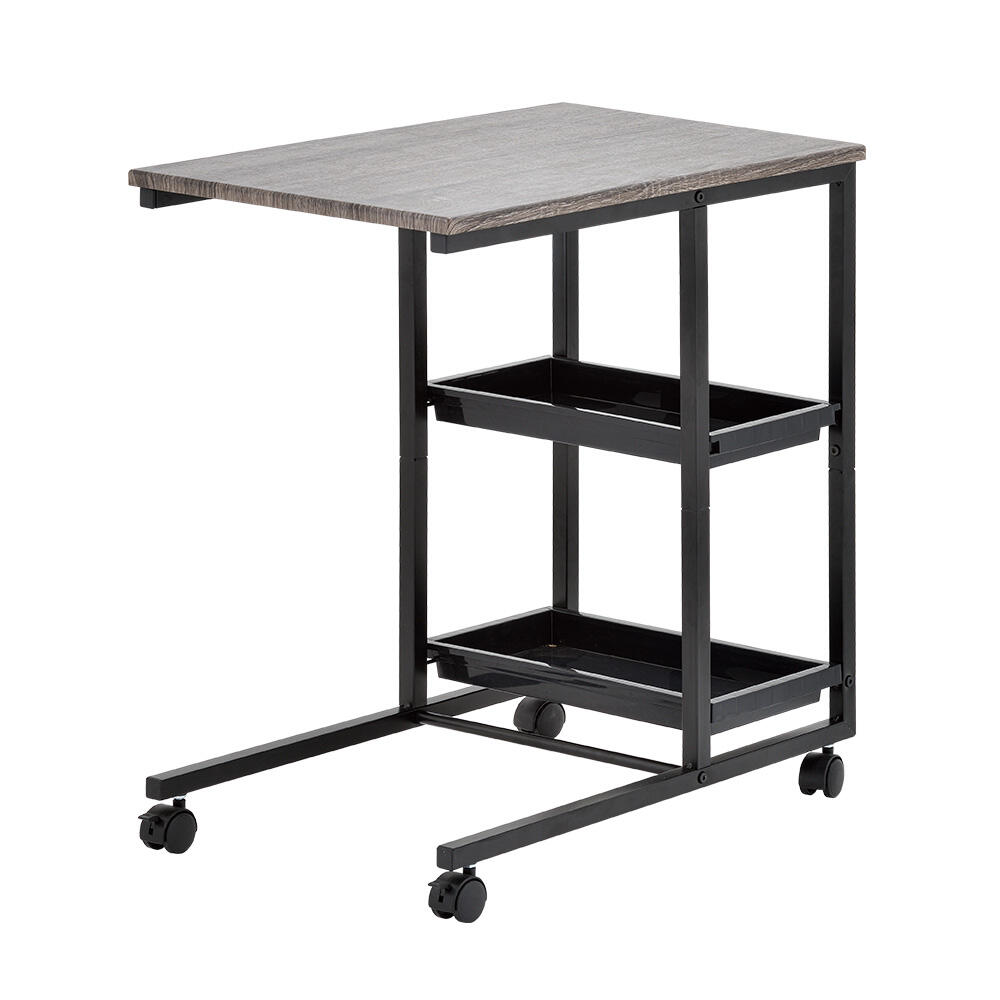 mesa rodante con estantes